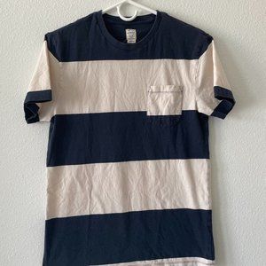 Navy Blue & White Striped J. Crew T-shirt